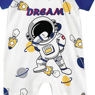 Infants Boys Conversational Cotton Romper