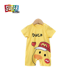 Boys Graphic Printed Round Neck Cotton Rompers