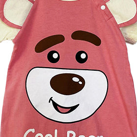Girls Graphic Printed Round Neck Cotton Rompers
