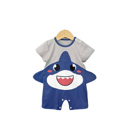 Boys Graphic Printed Round Neck Cotton Rompers