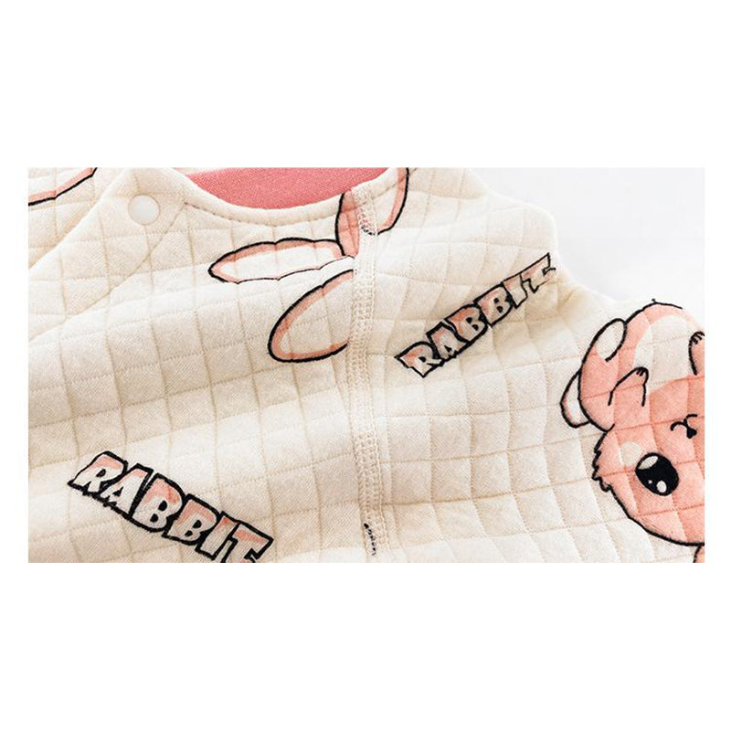 Infants Girls White Printed Rompers
