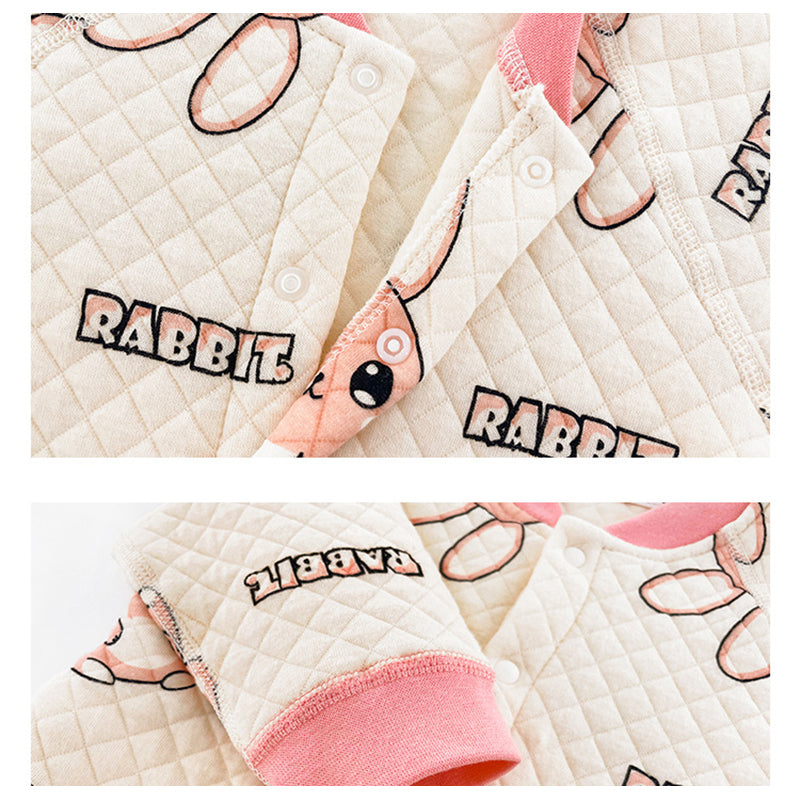Infants Girls White Printed Rompers