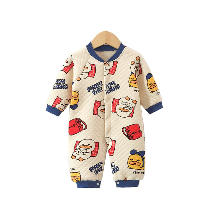 Infant Boys Blue Printed Rompers