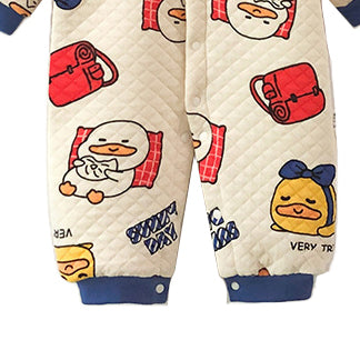 Infant Boys Blue Printed Rompers