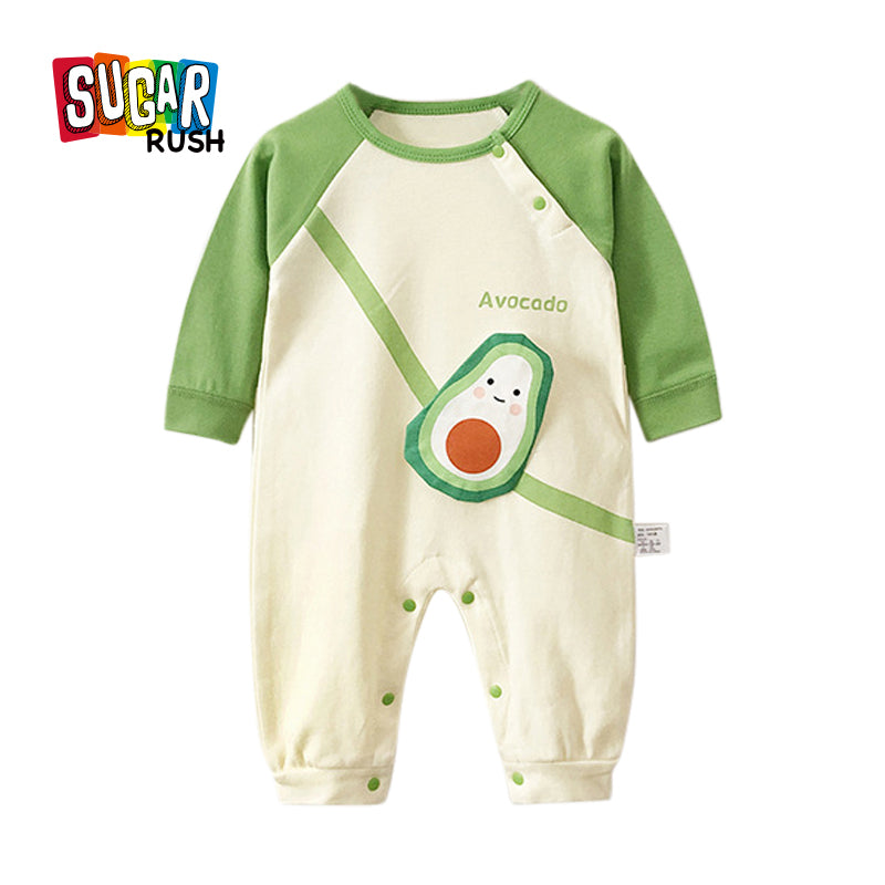Infant Boys Graphic Printed Cotton Rompers