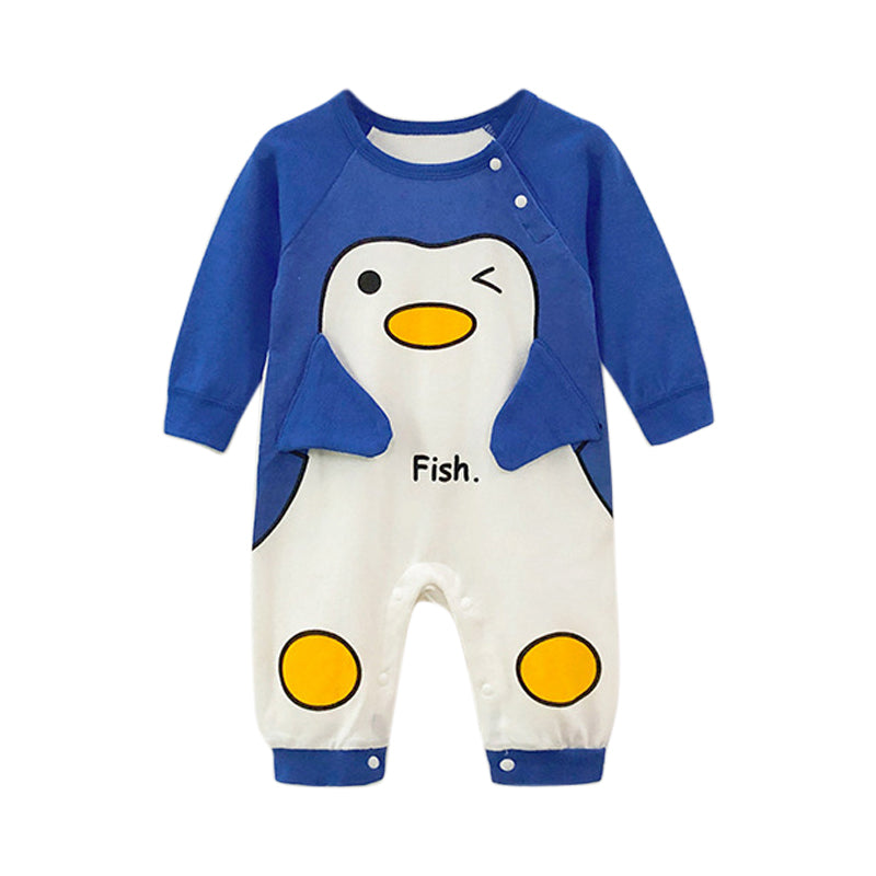 Boys Graphic Printed Cotton Rompers