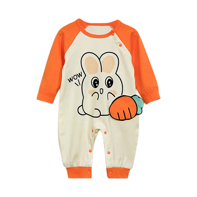 Infant Boys Off White Graphic Printed Cotton Rompers
