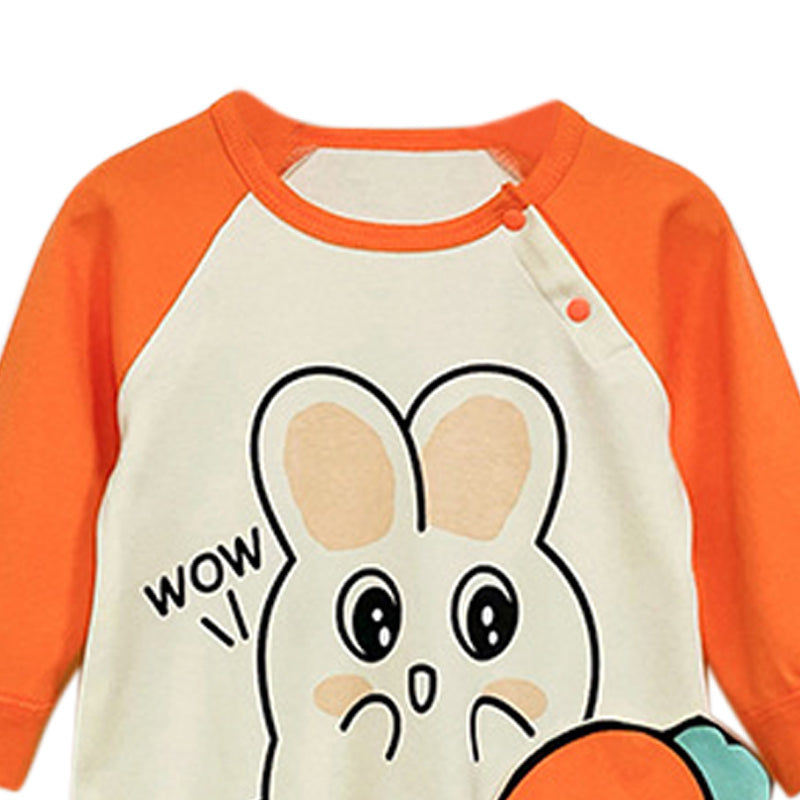 Infant Boys Off White Graphic Printed Cotton Rompers