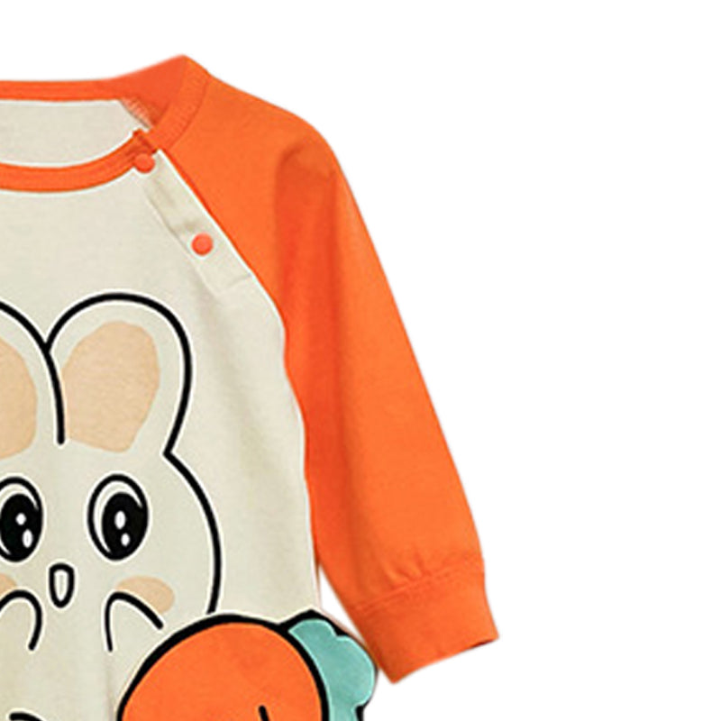 Infant Boys Off White Graphic Printed Cotton Rompers