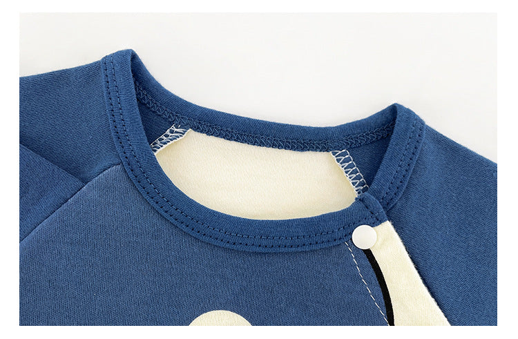 Infant Boys Dolphin Printed Cotton Romper