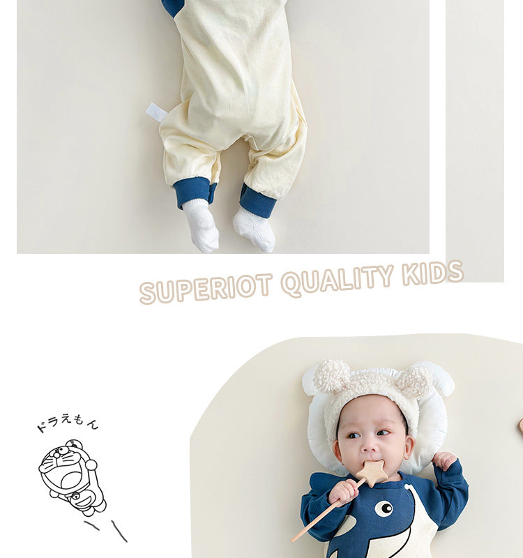 Infant Boys Dolphin Printed Cotton Romper