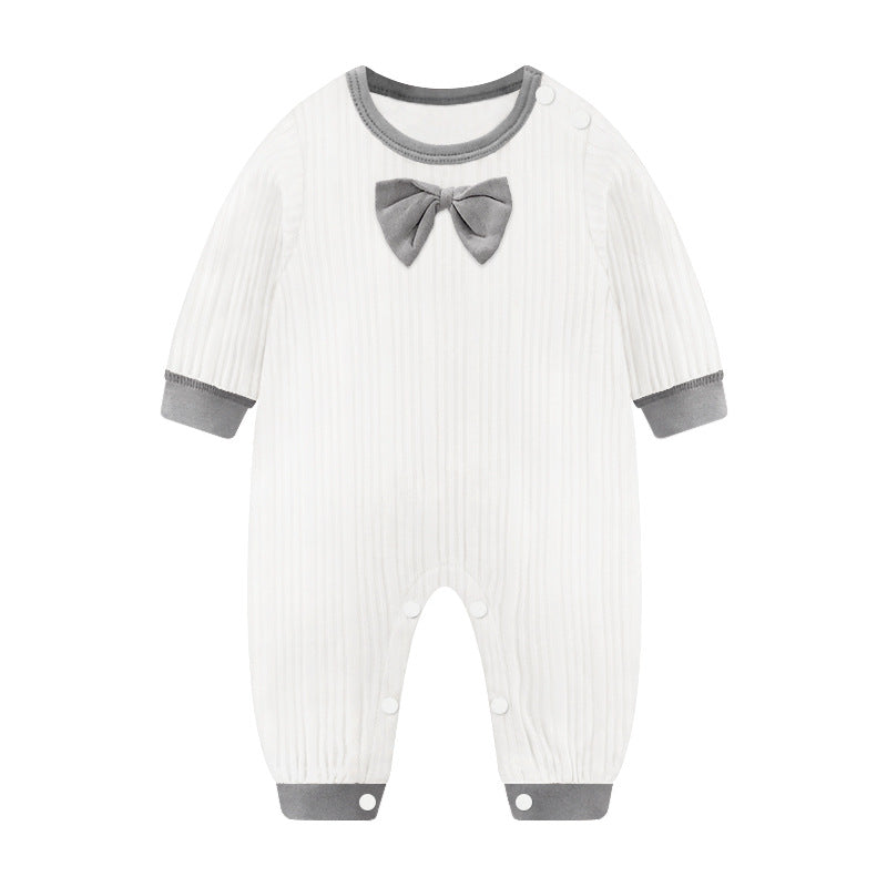 Infant Boys Striped Cotton Romper