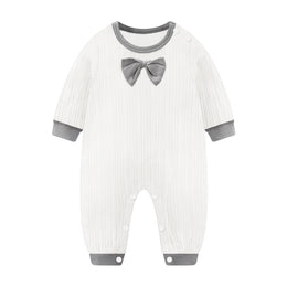 Infant Boys Striped Cotton Romper
