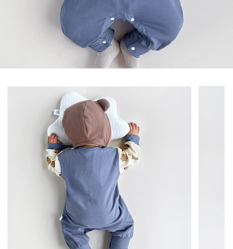 Infant Boys Printed Cotton Rompers