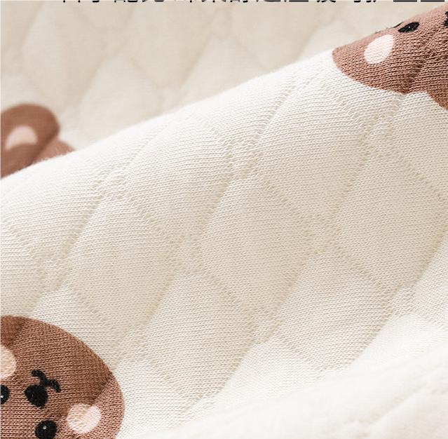 Cream & Brown Infant Boys Graphic Printed Cotton Rompers