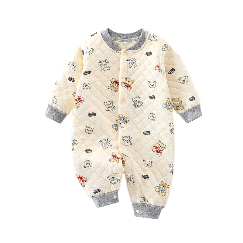 Infant Boys Printed Cotton Rompers