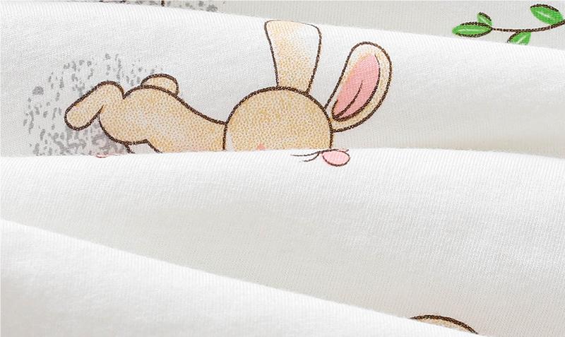 Infant Boys White Conversational Printed Cotton Rompers