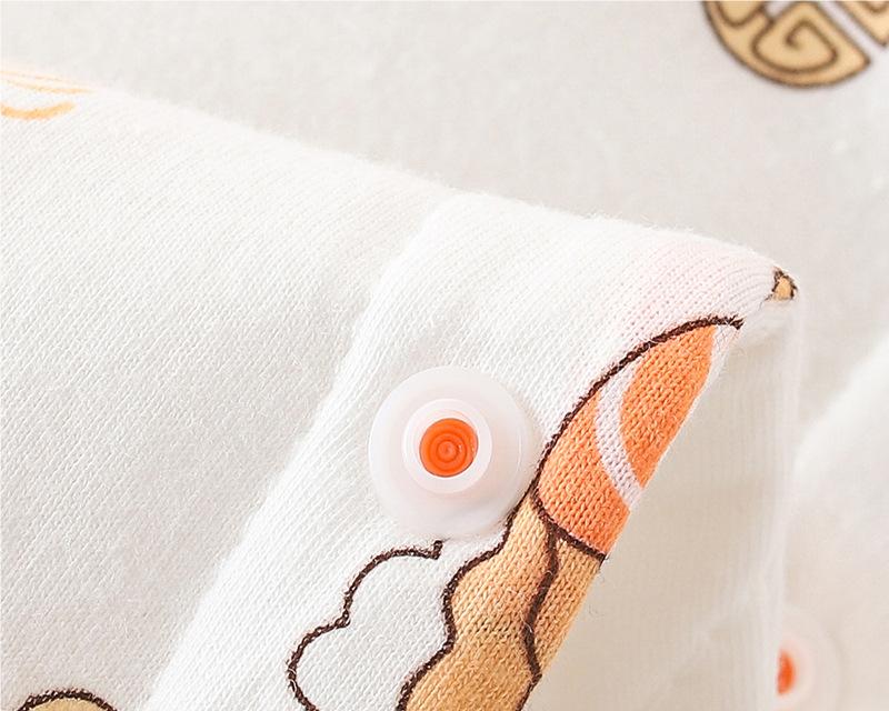 Infant Boys Orange Printed Cotton Rompers