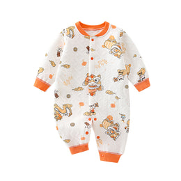 Infant Boys Printed Cotton Rompers