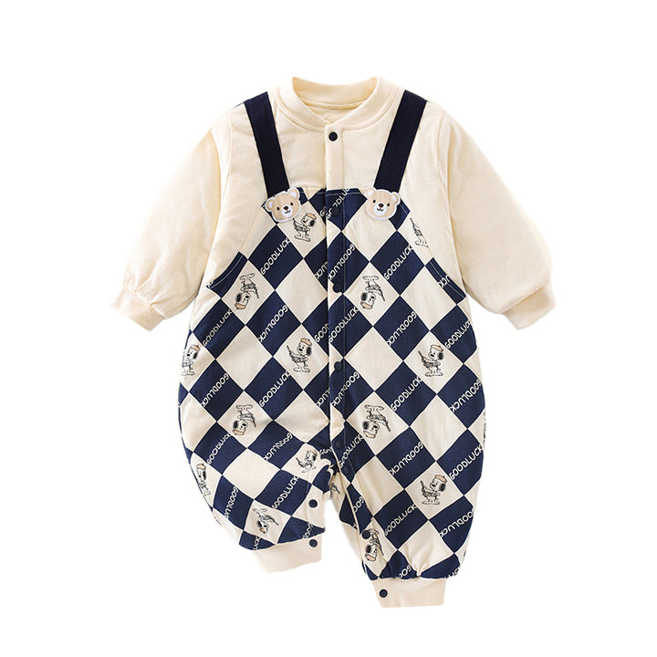 Infant Boys Graphic Printed Pure Cotton Rompers