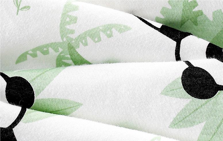 Infant Boys Green Printed Cotton Rompers