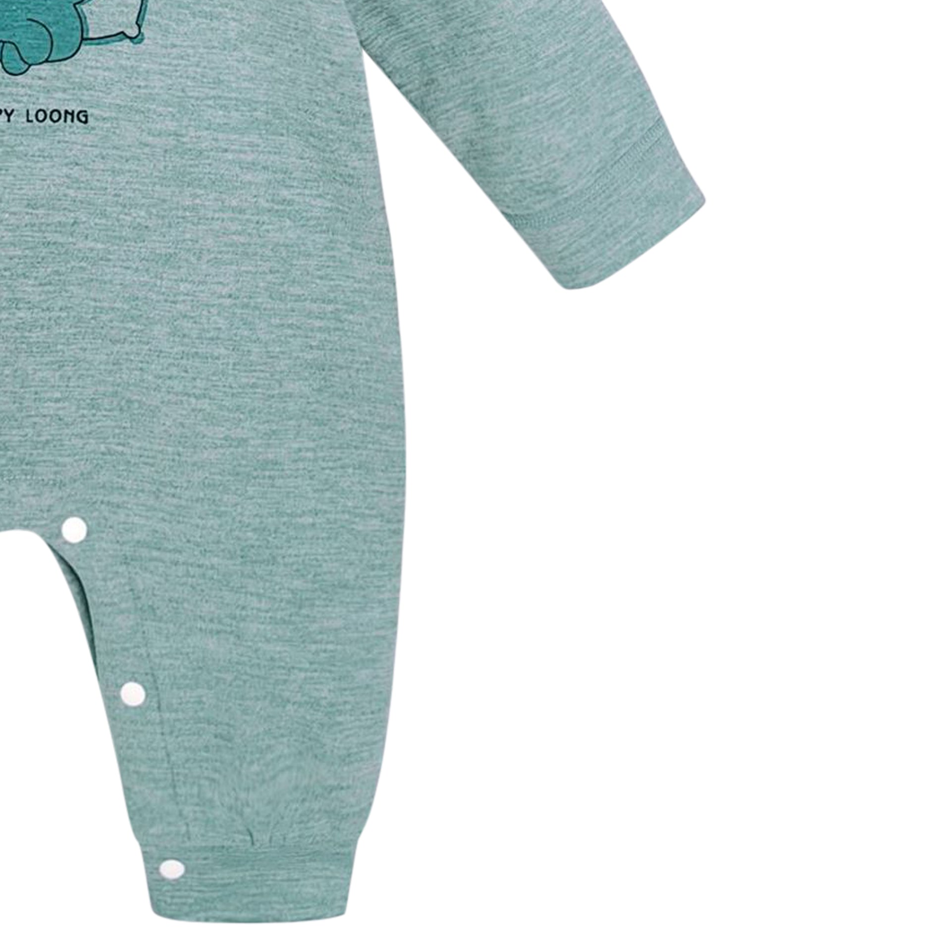 Infants Printed Round Neck Long Sleeve Rompers