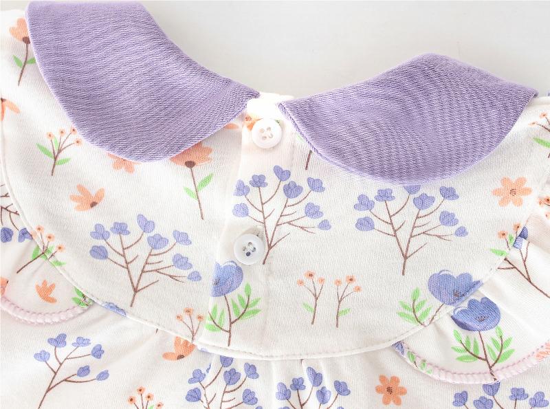 Infant Girls Printed Pure Cotton Top with Pyjamas