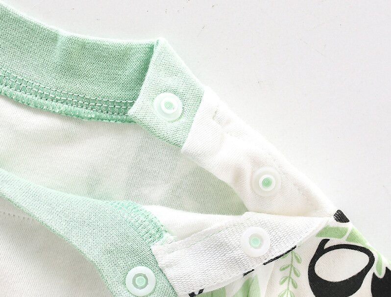 Boys Green Conversational Printed Pure Cotton Top with Pyjamas