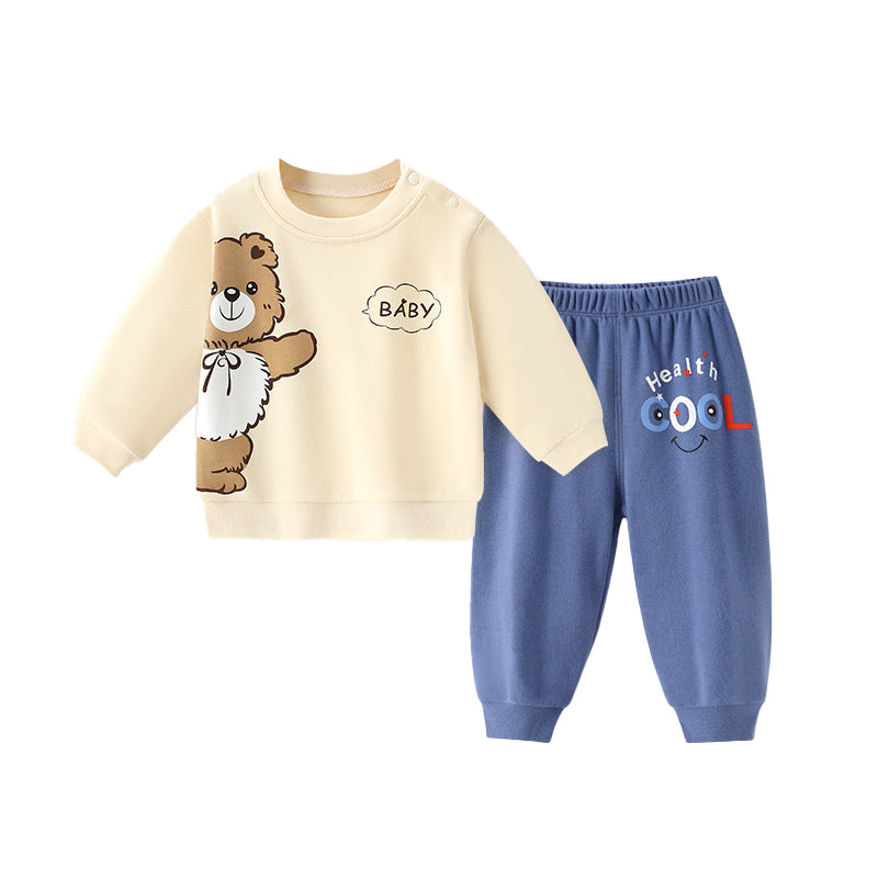 Boys Printed Pure Cotton Clothing Set