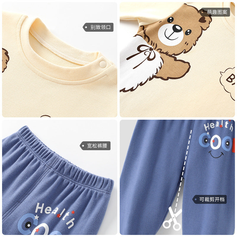 Boys Printed Pure Cotton Clothing Set