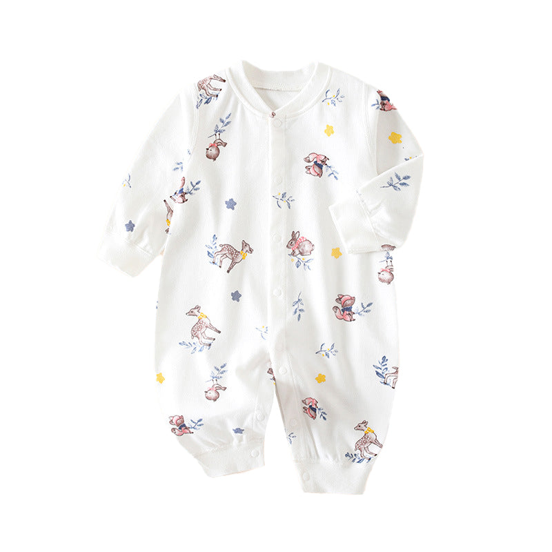 Infant Boys Conversational Printed Cotton Rompers