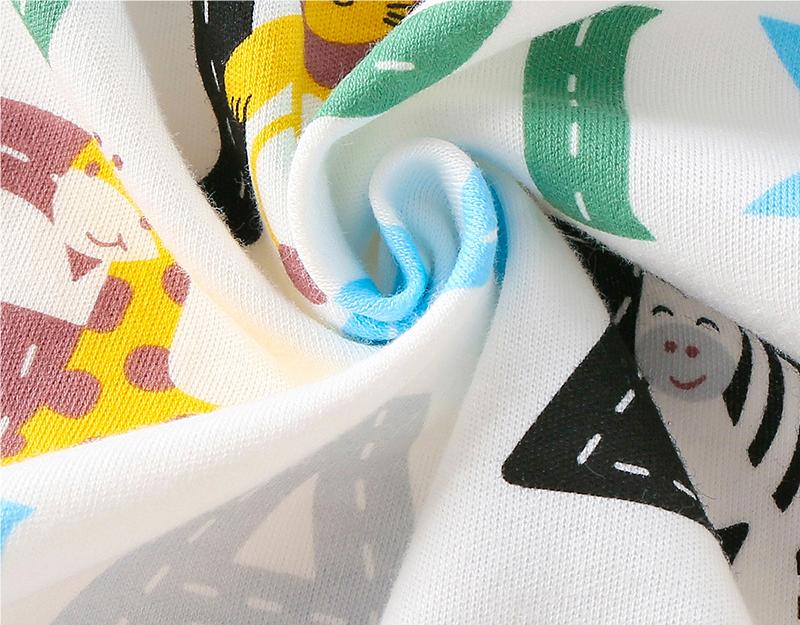 White Infant Boys Printed Cotton Rompers