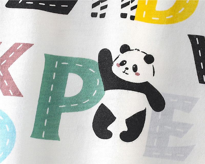 White Infant Boys Printed Cotton Rompers