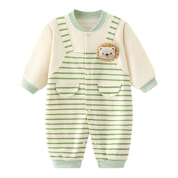 Boys Striped Cotton Rompers