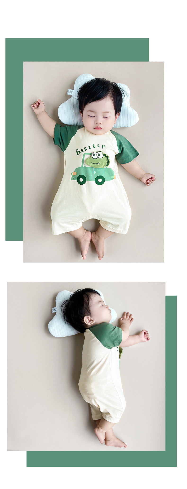 Boys Graphic Printed Round Neck Cotton Rompers