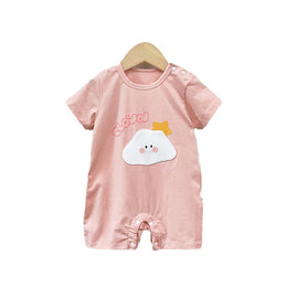 Infant Girls Printed Cotton Rompers