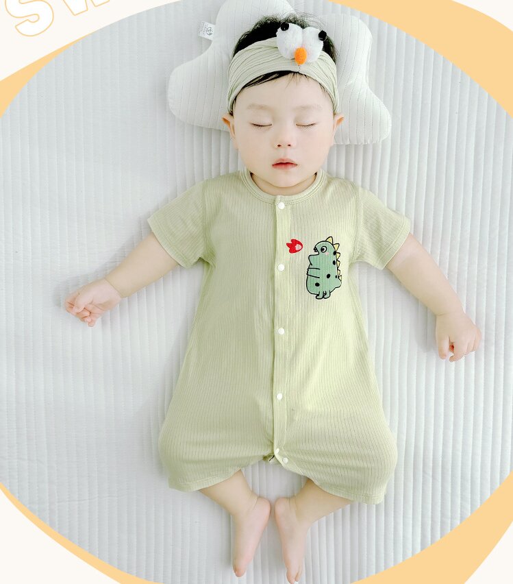 Boys Graphic Printed Round Neck Cotton Rompers