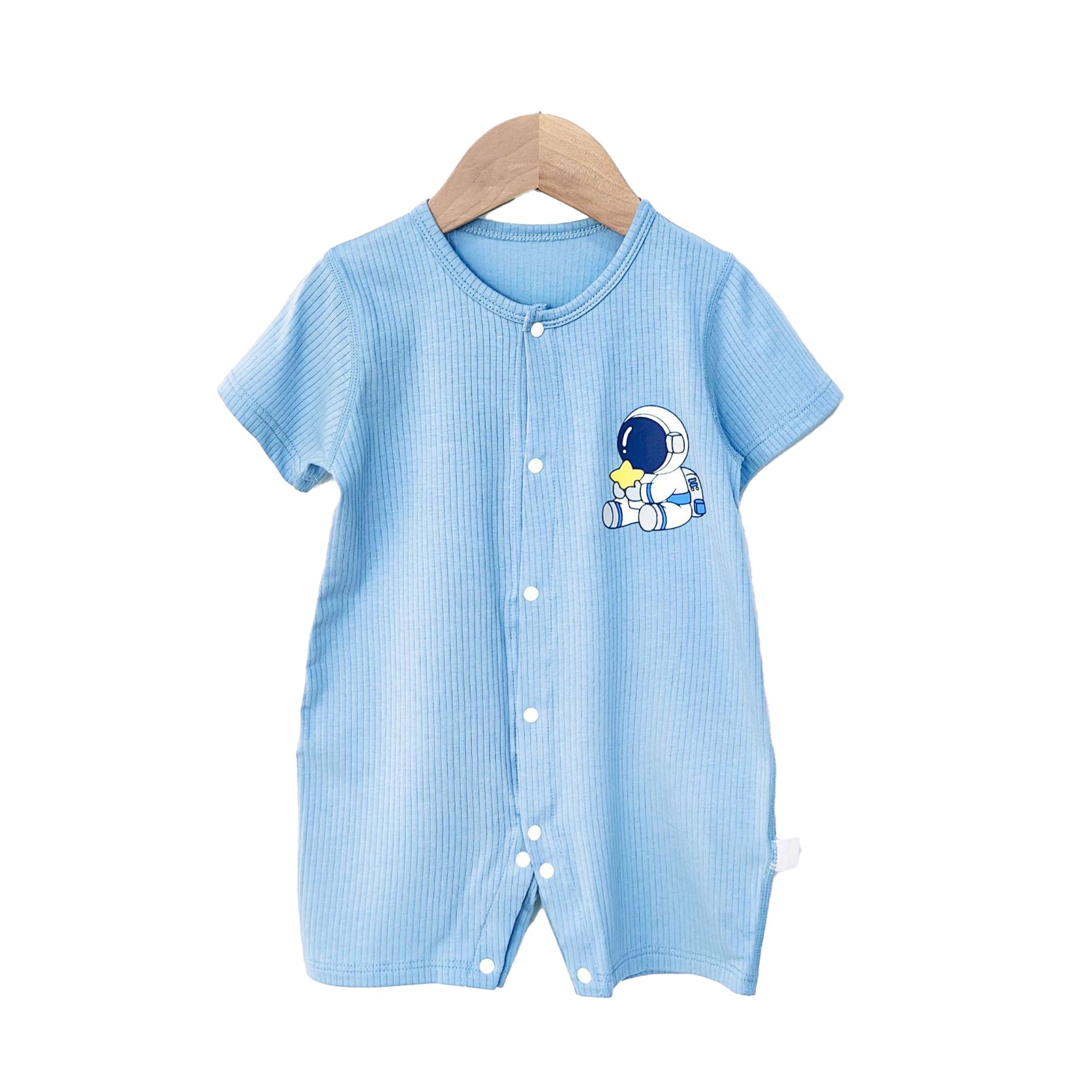 Boys Graphic Printed Round Neck Cotton Rompers