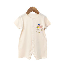 Boys Graphic Printed Round Neck Cotton Rompers