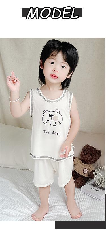 Girls Sleeveless Printed T-shirt With Shorts