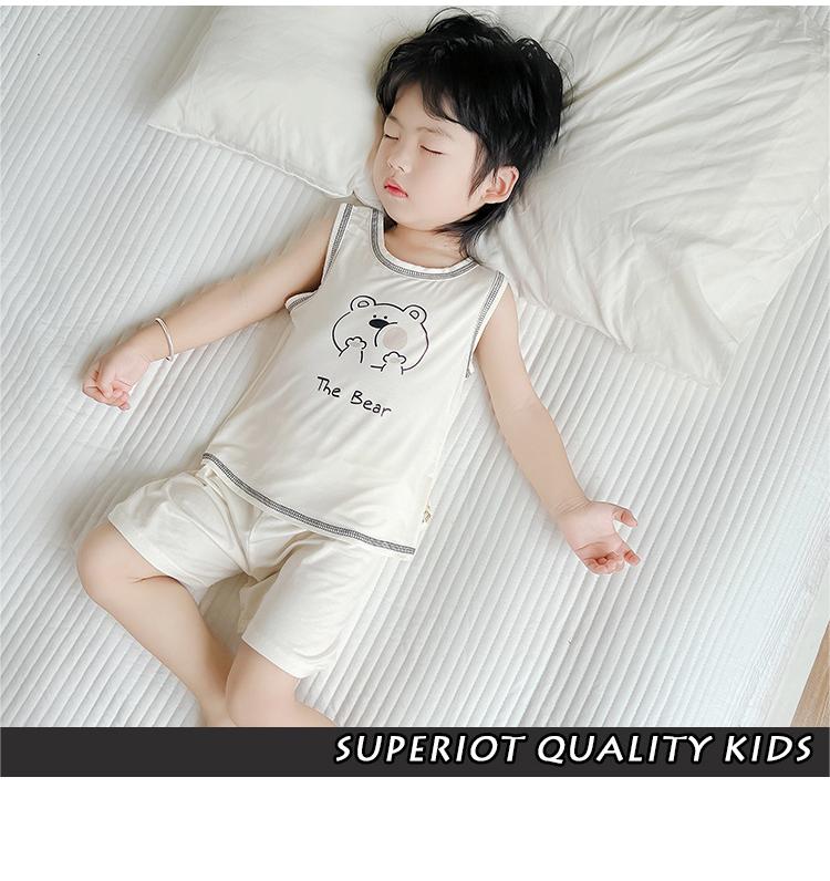 Girls Sleeveless Printed T-shirt With Shorts
