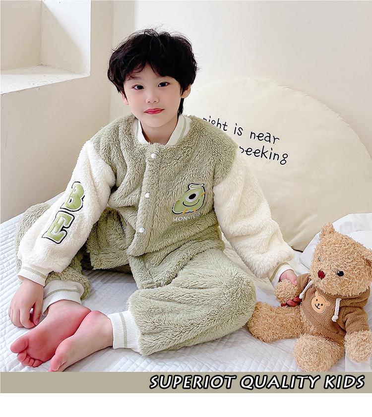 Boys Green & White Self Design Stand Collar Jacket with Joggers