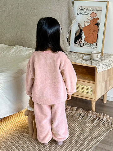 Kids Printed Round Neck Sweatshirt With Jogger