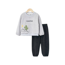Kids Printed Sweatshirt With Joggers