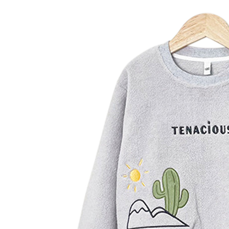Kids Printed Sweatshirt With Joggers