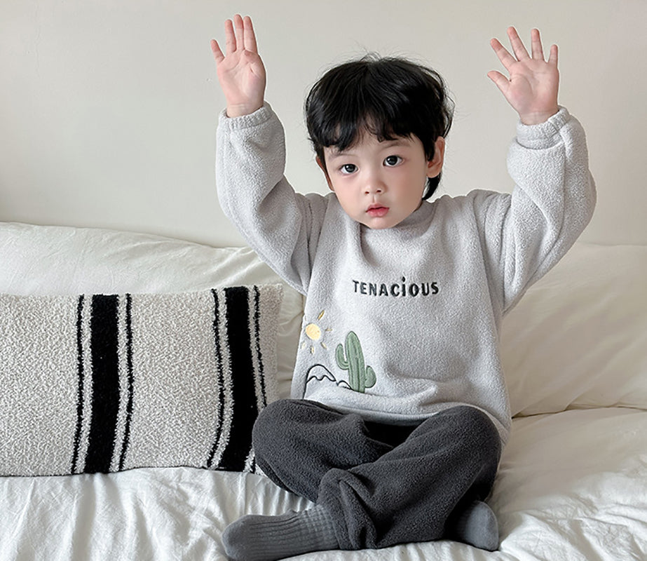 Kids Printed Sweatshirt With Joggers