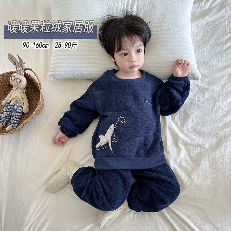 Kids Printed Round Neck Sweatshirt With Jogger