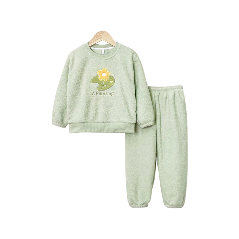 Kids Printed Long Sleeves Sweatshirt With Joggers