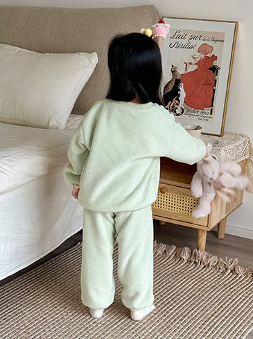 Kids Printed Long Sleeves Sweatshirt With Joggers