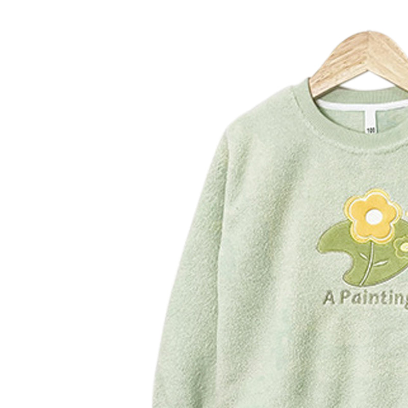 Kids Printed Long Sleeves Sweatshirt With Joggers